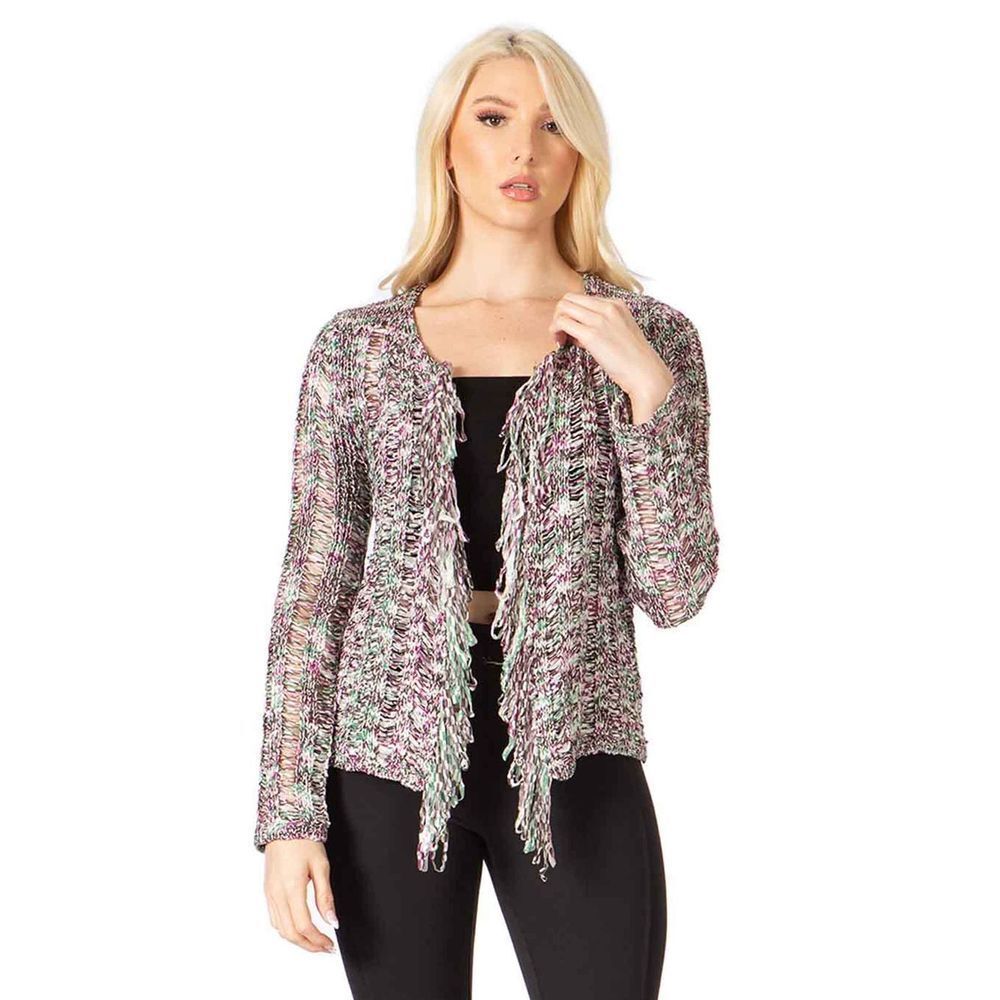 Vertigo Crochet Bolero Jacket Sweater XL